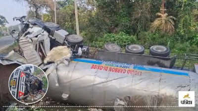 bijnor liquid co2 tanker accident driver assistant death nachna river