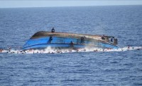 Boat capsizes