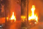 CG News: लावारिस खड़ी कार में अचानक लगी भीषण आग, आसपास के इलाके में मची अफरा-तफरी