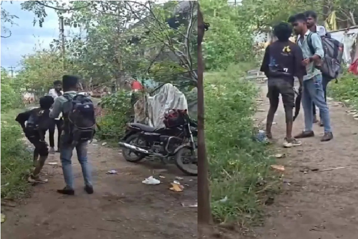 सनकी युवक ने दो युवकों की बेल्ट से की जमकर पिटाई, VIDEO बनाते रहे लोग, फिर…
