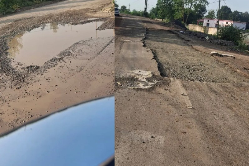 poor quality road construction corruption katni pwd mp news