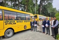Indian government gives 81 school buses to Nepal