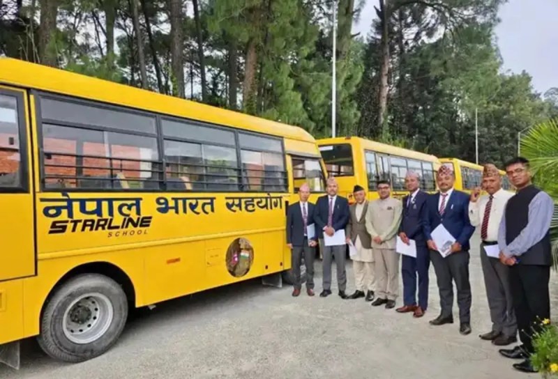 Indian government gives 81 school buses to Nepal