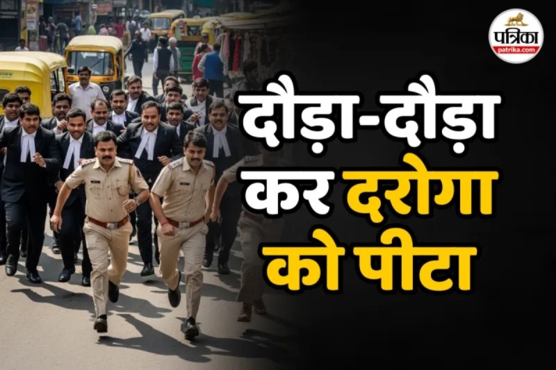 lawyers attacked police officers who arrest accused lawyer kanpur