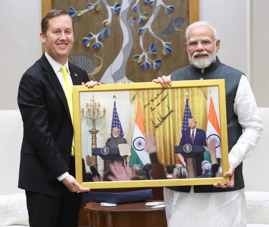 Sergio Gor meets Indian Prime Minister Narendra Modi