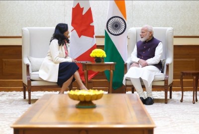 Indian Prime Minister Narendra Modi meets Canadian Foreign Minister Anita Anand