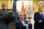 Indian Prime Minister Narendra Modi, Former US Ambassador to Japan Rahm Emanuel and US President Donald Trump