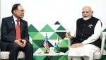 Indian Prime Minister Narendra Modi with Malaysian PM Anwar Ibrahim