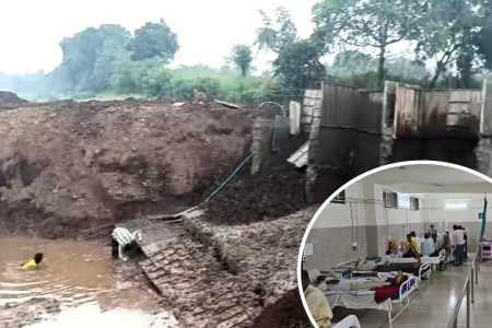 Harda Bridge Wall Collapse