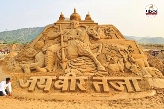 pushkar mela sand art