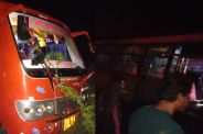 Stone pelting on bus driver injured badly dhar mp news