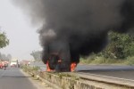 vehicle caught fire
