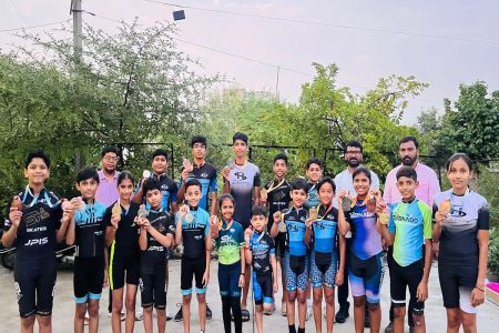 Players won 15 medals in state level speed skating.