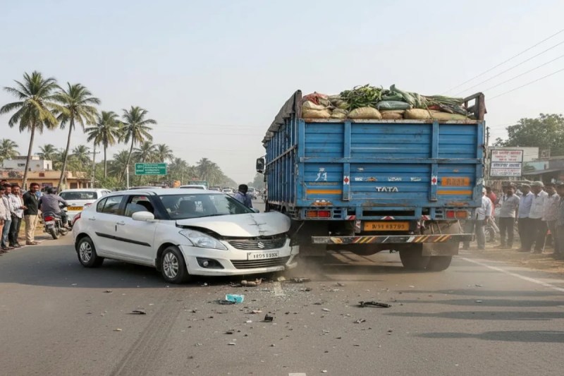 big breaking 4 died in mirzapur road accident including father and son