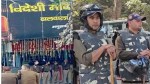 A heavy police force has been deployed at the English liquor shop in Dhalwala