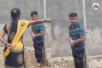 शिक्षक को खंभे से बांधकर पीटा