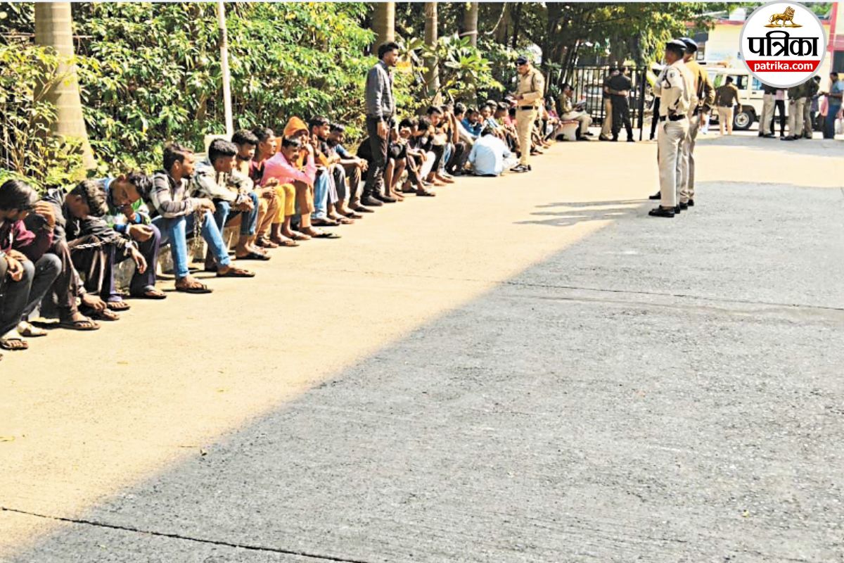 पुलिस ने 200 से ज्यादा वारंटियों को दबोचा (फोटो सोर्स- पत्रिका)