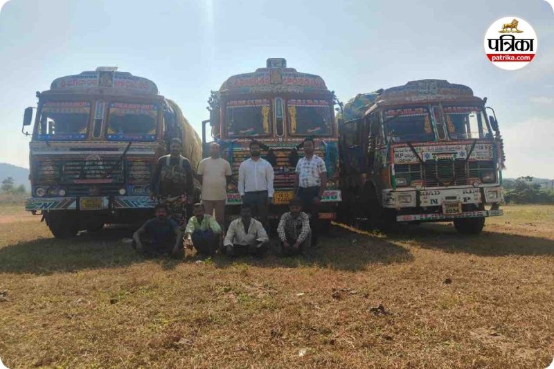 तेलंगाना से अवैध धान की एंट्री (photo source- Patrika)