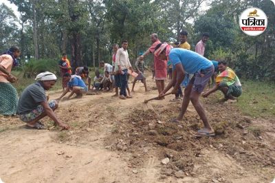 शासन की चुप्पी पर ग्रामीणों की पहल (photo source- Patrika)