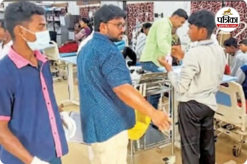 बस्तर ओलंपिक में खेलने जा रहे खिलाड़ी घायल (photo source- Patrika)