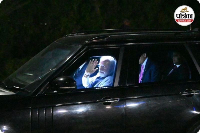 प्रधानमंत्री मोदी पहुंचे रायपुर (photo source- Patrika)