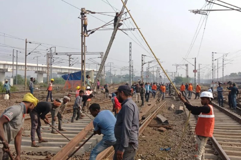 india longest rail flyover construction Katni Grade Separator project railway updates