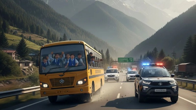 Drunk bus driver in Uttarakhand endangers the lives of 45 children