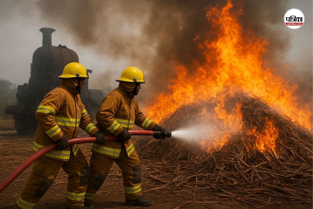 गली में खड़ी 6 दोपहिया में लगाई आग(photo-patrika)