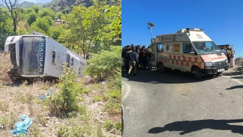 Five pilgrims from Gujarat died after their bus fell into a gorge in Tehri, Uttarakhand