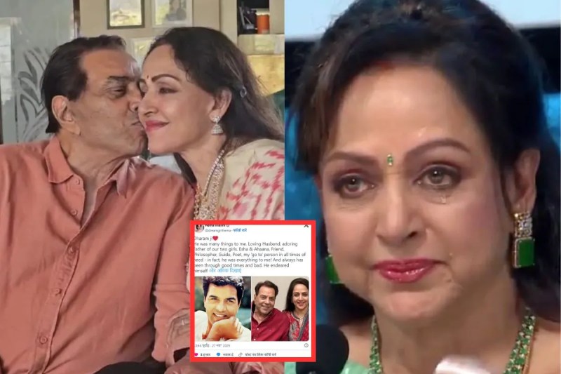 Hema Malini heartbroken post 3 days after husband Dharmendra Death said he was everything to me
