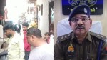 घटनास्थल पर लगी भीड़, घटना की जानकारी देते सहायक पुलिस आयुक्त सीसामऊ (फोटो सोर्स- 'X' कानपुर )