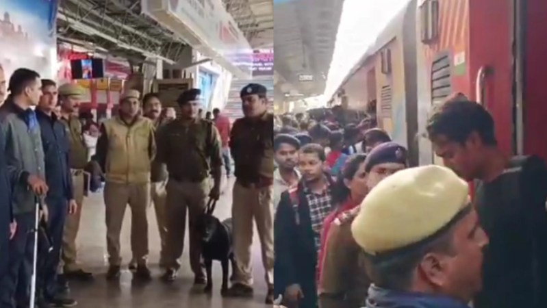 झांसी रेलवे स्टेशन पर सुरक्षा व्यवस्था फोटो सोर्स- पत्रिका