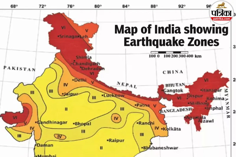 India seismic map