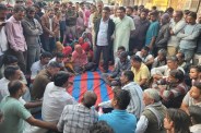 Mini bus-bike accident in Pali
