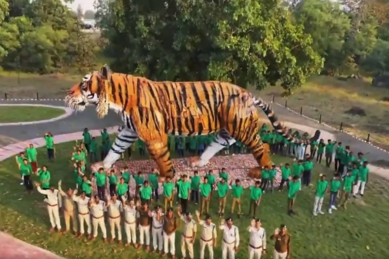 Pench Tiger Reserve New Identity World Largest Tiger Statue