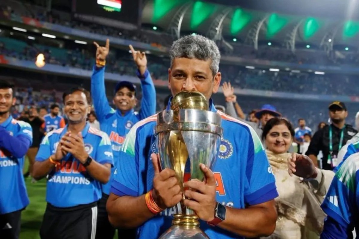 Amol Majumdar With World Cup Trophy