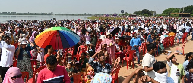 The public was left breathless after watching the stunts at the air show.