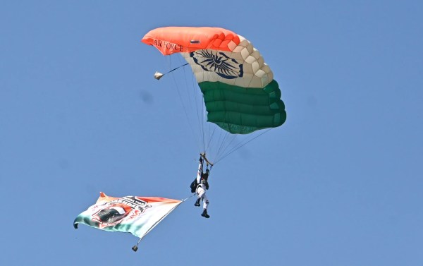 The public was left breathless after watching the stunts at the air show.