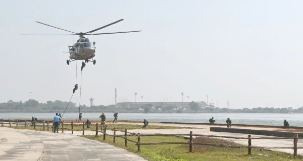 The public was left breathless after watching the stunts at the air show.