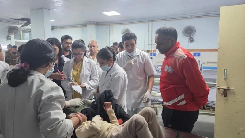 Two people died and 16 were injured when a tourist tempo traveller fell into a gorge in Nainital