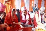 marriage and nikah took place in same wedding pavilion under chief minister mass marriage scheme