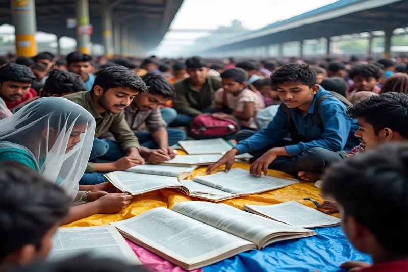 लखनऊ में 33,631 अभ्यर्थियों की परीक्षा, 82 केंद्रों पर निगरानी के दावे (फोटो सोर्स : AI)