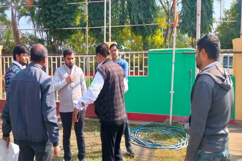 A marriage garden was found operating without permission, with only fire extinguishers available in the name of fire safety.