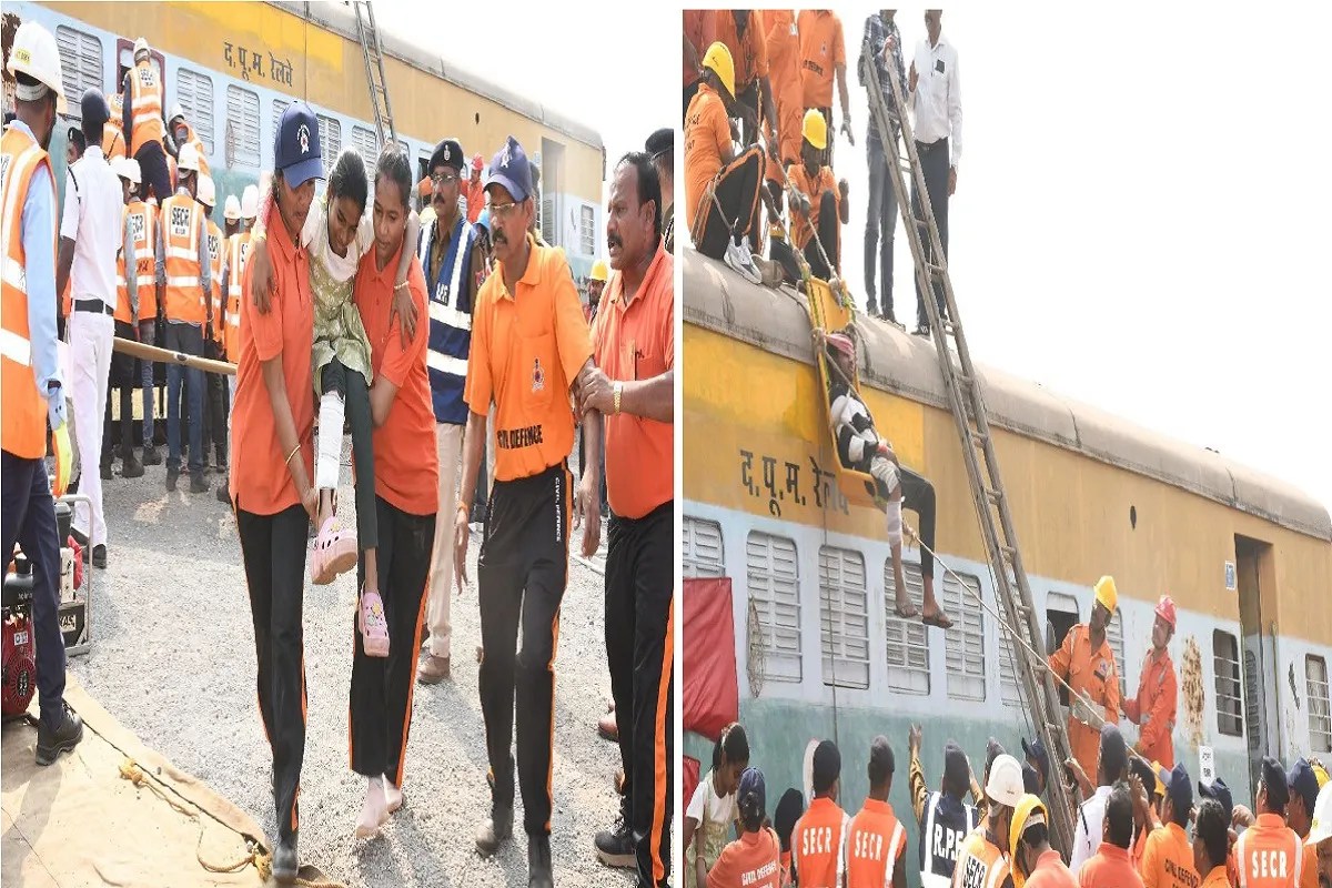 दुर्घटना से निपटने की तैयारी! आपात स्थिति में कैसे करें रेस्क्यू? रायपुर रेलवे में हुआ बड़ा मॉक ड्रिल अभ्यास…