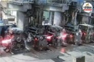 रोलिंग के दौरान गड़बड़ी! बिलेट टकराया मशीन से, टूटा स्टैंड-2 का फाउंडेशन(photo-patrika)