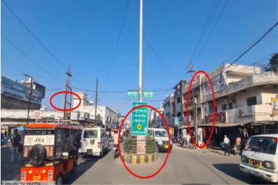 Police posts and electricity poles will be shifted to enable large vehicles to turn at Sarvodaya intersection.