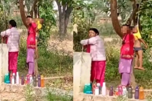 CG News: होमवर्क न करने पर बच्चे को पेड़ से लटकाने वाले स्कूल की मान्यता रद्द, संचालक पर FIR दर्ज(photo-patrika)