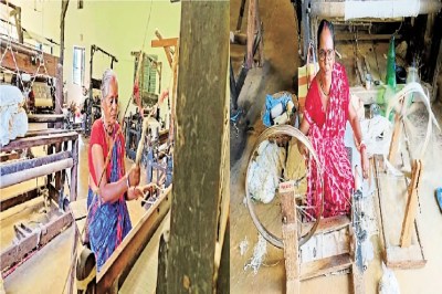 बुनकर समिति बनी 40 से अधिक परिवारों की रीढ़(photo-patrika)