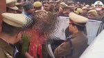 bulandshahr gangrape victim protest 4 policemen suspended