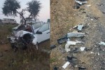 Horrific Road Accident car-truck collision kills 3 people bhilera guna mp news